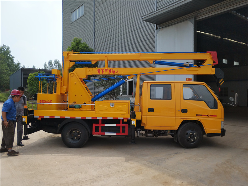 江鈴雙排12米藍牌高空作業車圖片